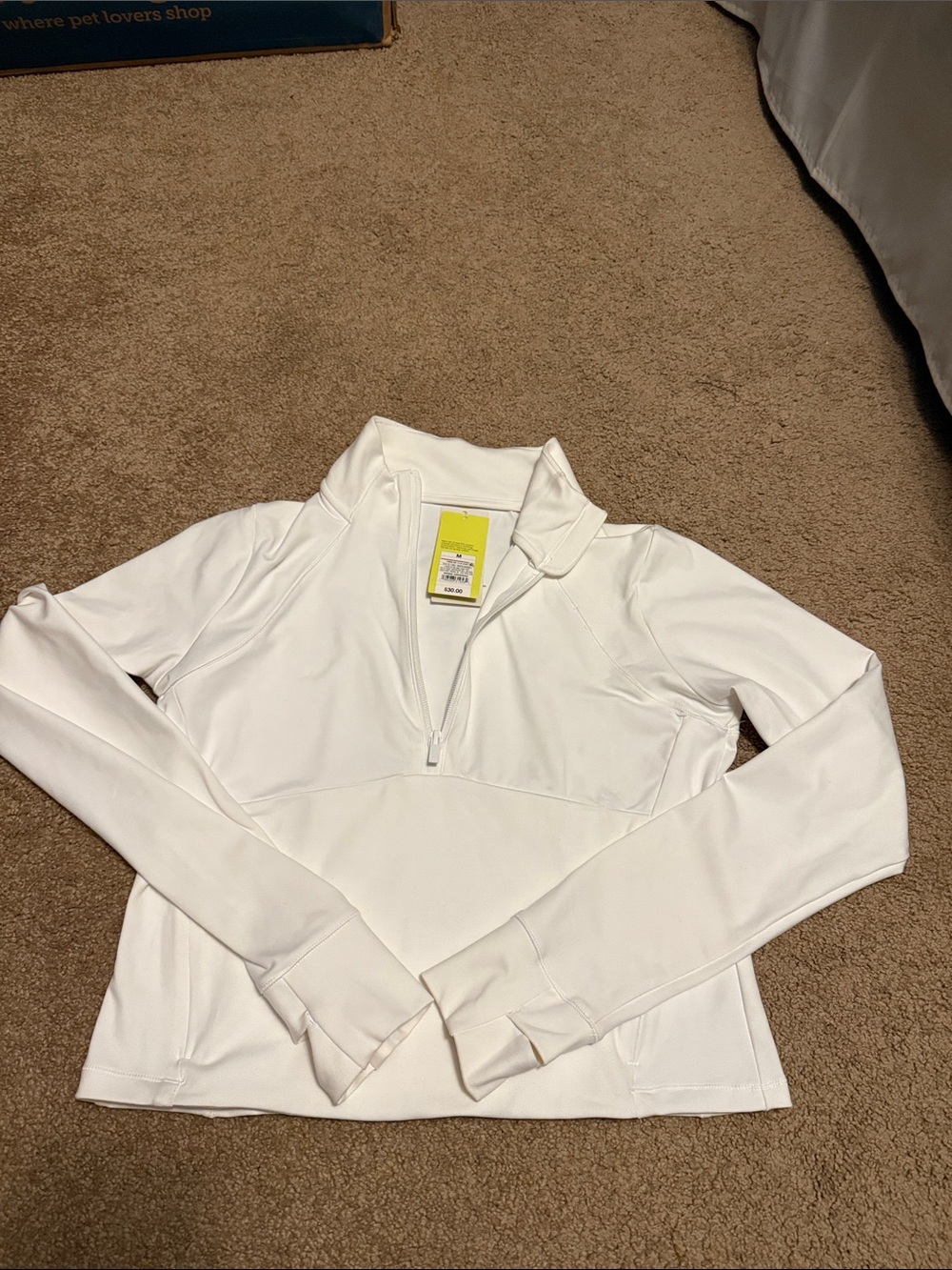 all in motion White Quarter-Zip Pullover Sweatshirt